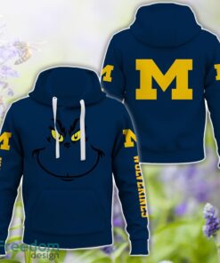 Michigan Wolverines Grinch Face All Over Printed 3D T-Shirt Sweatshirt Hoodie