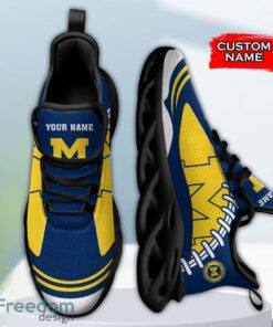 Michigan Wolverines NCAA Max Soul Shoes Big Logo And Custom Name Sneakers For Men Women Product Photo 3