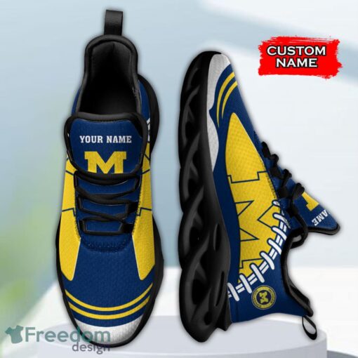 Michigan Wolverines NCAA Max Soul Shoes Big Logo And Custom Name Sneakers For Men Women Product Photo 3