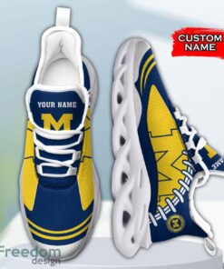 Michigan Wolverines NCAA Max Soul Shoes Big Logo And Custom Name Sneakers For Men Women Product Photo 4