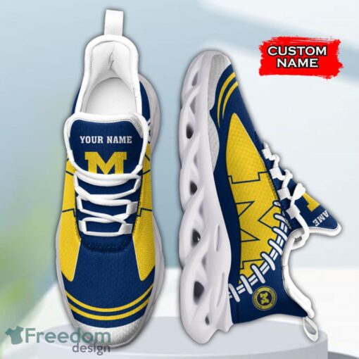 Michigan Wolverines NCAA Max Soul Shoes Big Logo And Custom Name Sneakers For Men Women Product Photo 4