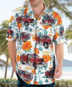 Mid-County Fire Protection District, Missouri 3D Summer Aloha Hawaiian Shirt Product Photo 4