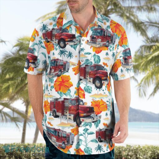 Mid-County Fire Protection District, Missouri 3D Summer Aloha Hawaiian Shirt Product Photo 4