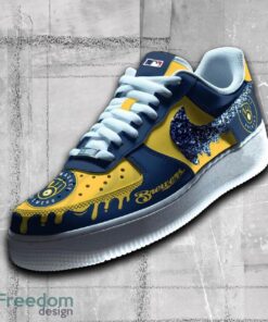 Milwaukee Brewers MLB AF1 Shoes Evoke All Over Print Gift Air Force 1 Sneaker