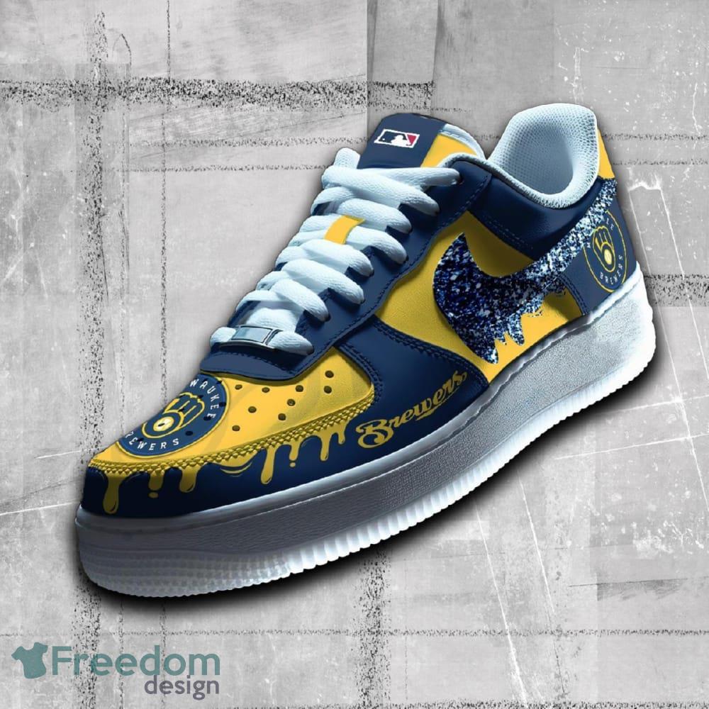 Milwaukee Brewers MLB AF1 Shoes Evoke All Over Print Gift Air Force 1 Sneaker image Milwaukee Brewers MLB AF1 Shoes Evoke All Over Print Gift Air Force 1 Sneaker - Milwaukee Brewers MLB AF1 Shoes Evoke All Over Print Gift Air Force 1 Sneaker