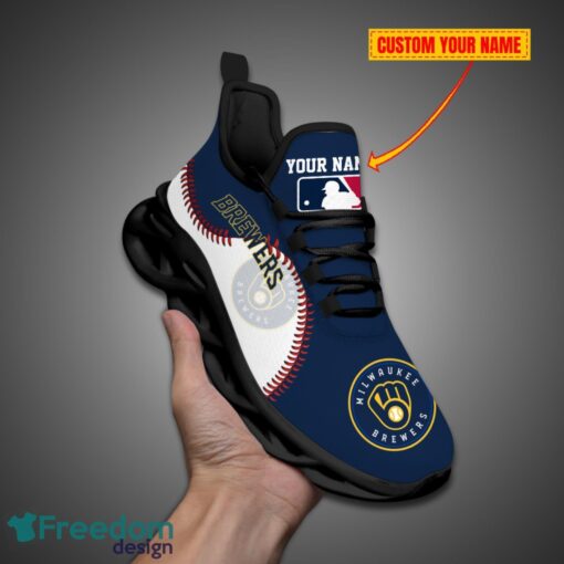 Milwaukee Brewers MLB Personalized Name Max Soul Shoes New Gift Product Photo 2