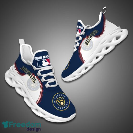 Milwaukee Brewers MLB Personalized Name Max Soul Shoes New Gift Product Photo 3