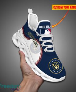 Milwaukee Brewers MLB Personalized Name Max Soul Shoes New Gift