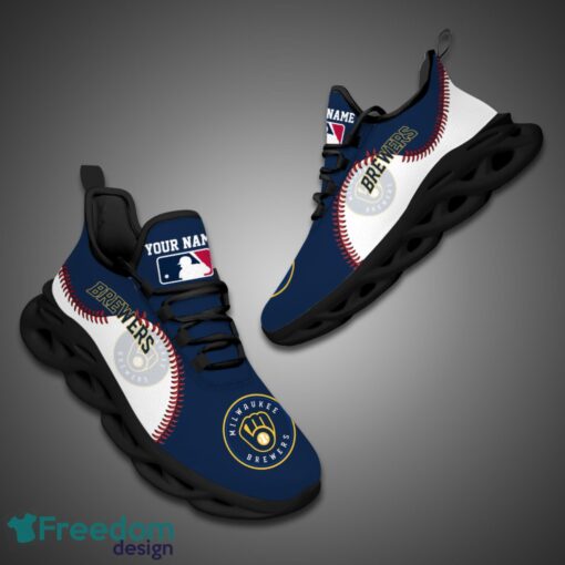 Milwaukee Brewers MLB Personalized Name Max Soul Shoes New Gift Product Photo 4