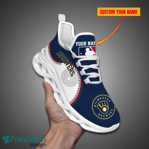 Milwaukee Brewers MLB Personalized Name Max Soul Shoes New Gift Product Photo 1