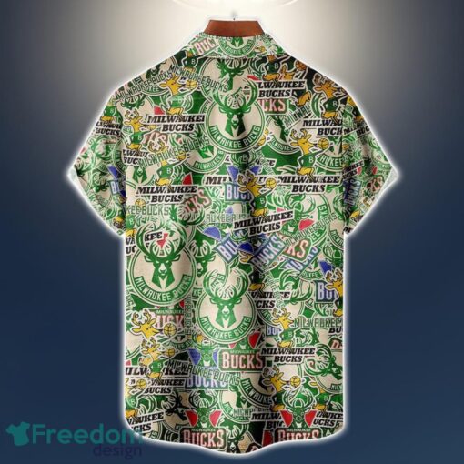 Milwaukee Bucks Logo All Printed 3D Hawaiian Shirt For Fans NBA Hawaiian Shirt Product Photo 2