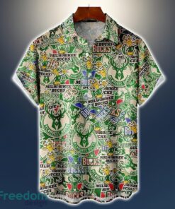 Milwaukee Bucks Logo All Printed 3D Hawaiian Shirt For Fans NBA Hawaiian Shirt Product Photo 1