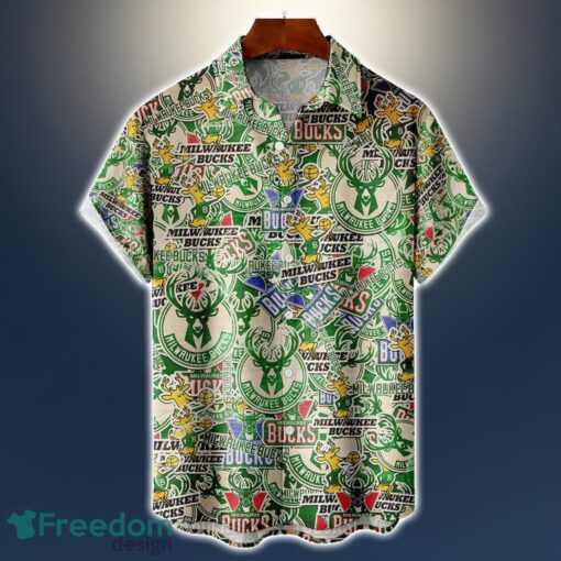 Milwaukee Bucks Logo All Printed 3D Hawaiian Shirt For Fans NBA Hawaiian Shirt Product Photo 1