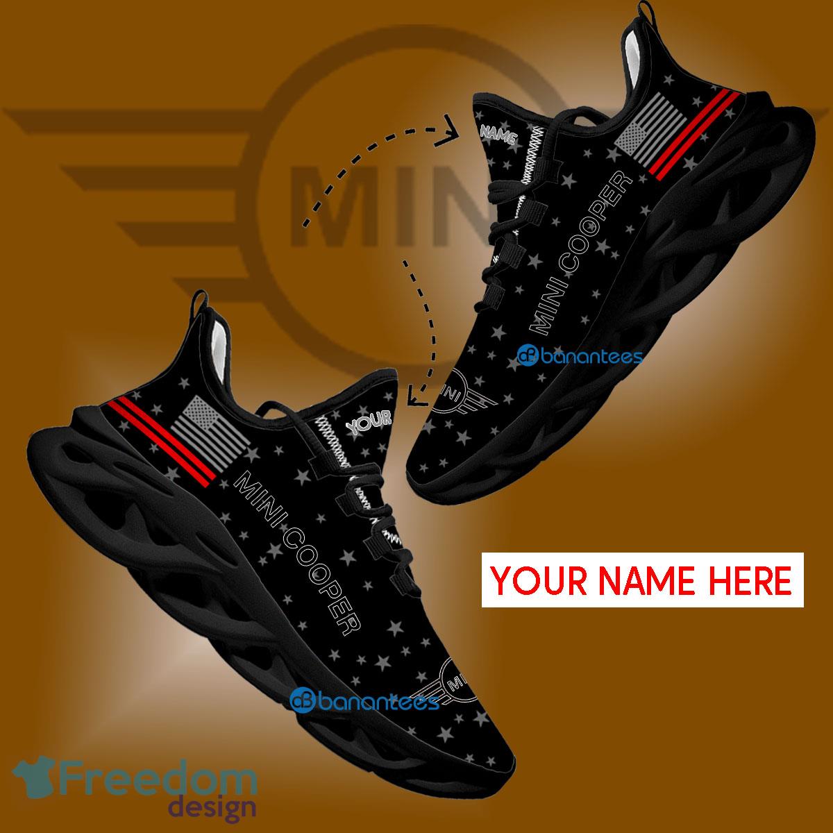 Mini Cooper Car Racing Running Sneaker Branding Custom Name Gift Max Soul Shoes USA Flag Star New For Fans - Mini Cooper Car Racing Running Shoes New Trending Personalized Photo 1