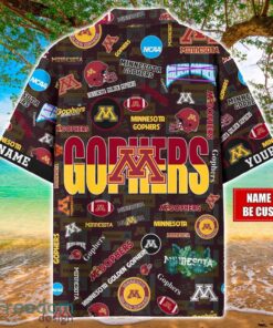 Minnesota Golden Gophers Logo Hawaiian Shirt For Fans Trending Beach Shirt Custom Name Product Photo 2