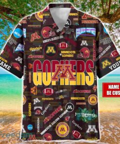 Minnesota Golden Gophers Logo Hawaiian Shirt For Fans Trending Beach Shirt Custom Name