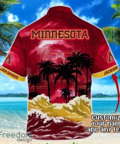 Minnesota Golden Gophers NCAA Hawaiian Shirt Coconut Tree Waves Beach Hawaii Shirt Custom Name For Fans Product Photo 3