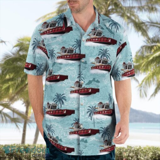 Minnesota Red Wing Fire Department Fireboat Tropical 3D Hawaiian Shirt Gift For Summer Product Photo 3