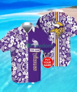 Minnesota Vikings 3D Flower Hibiscus Hawaiian Shirt Minnesota Vikings 3D Flower Hibiscus Hawaiian Shirt