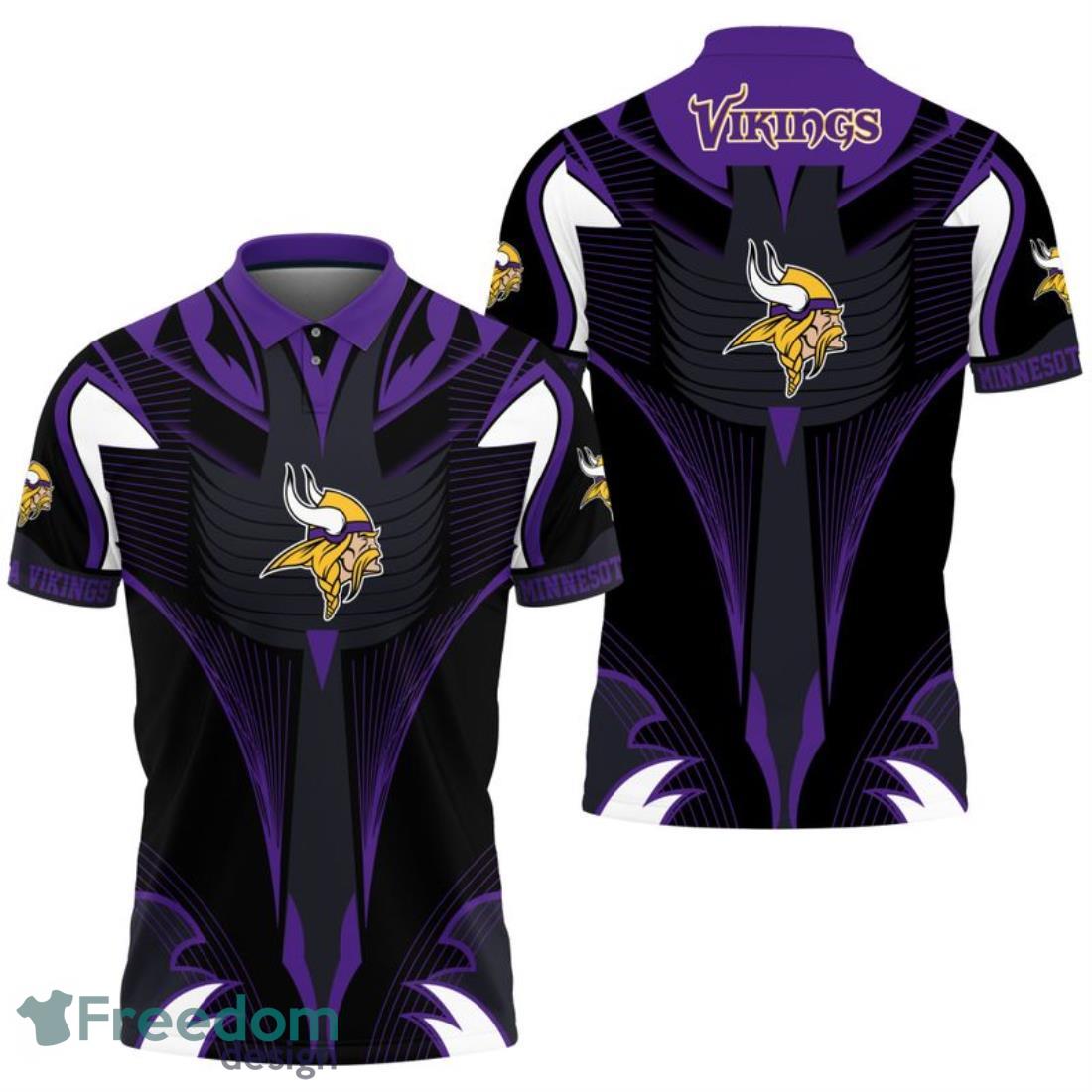 Minnesota Vikings Abstract Pattern Polo Shirt image Minnesota Vikings Abstract Pattern Polo Shirt Product Photo 1