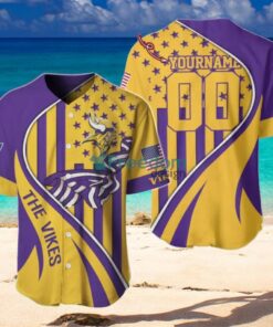 Minnesota Vikings Custom Name And Number Slogan Baseball Jersey Shirt