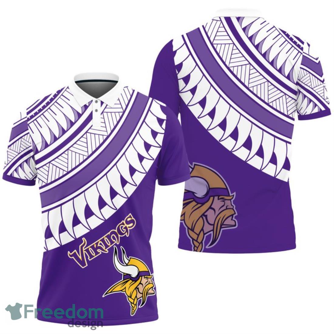 Minnesota Vikings Polynesian Pattern Polo Shirt image Minnesota Vikings Polynesian Pattern Polo Shirt Product Photo 1