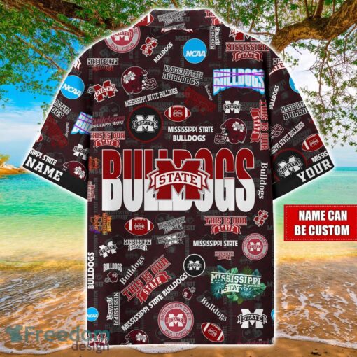 Mississippi State Bulldogs Logo Hawaiian Shirt For Fans Trending Beach Shirt Custom Name Product Photo 2