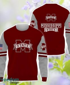 Mississippi State Bulldogs Logo Team 3D T-Shirt Sweatshirt Hoodie Zip Hoodie For Fans Product Photo 2