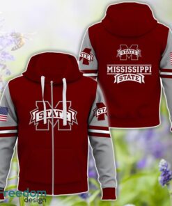 Mississippi State Bulldogs Logo Team 3D T-Shirt Sweatshirt Hoodie Zip Hoodie For Fans Product Photo 4