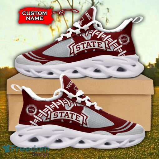 Mississippi State Bulldogs NCAA Max Soul Shoes Big Logo And Custom Name Sneakers For Men Women Product Photo 2