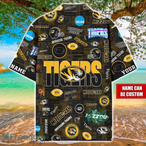 Missouri Tigers Logo Hawaiian Shirt For Fans Trending Beach Shirt Custom Name Product Photo 2