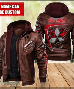 Mitsubishi Fuso 2D Leather Jacket For Men Custom Name Special Gift Ideas Product Photo 2