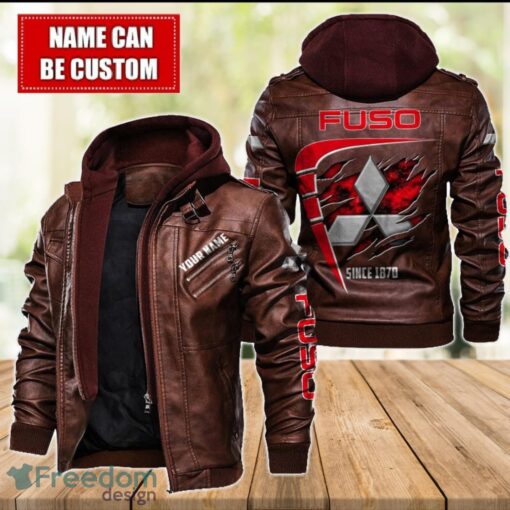 Mitsubishi Fuso 2D Leather Jacket For Men Custom Name Special Gift Ideas Product Photo 2