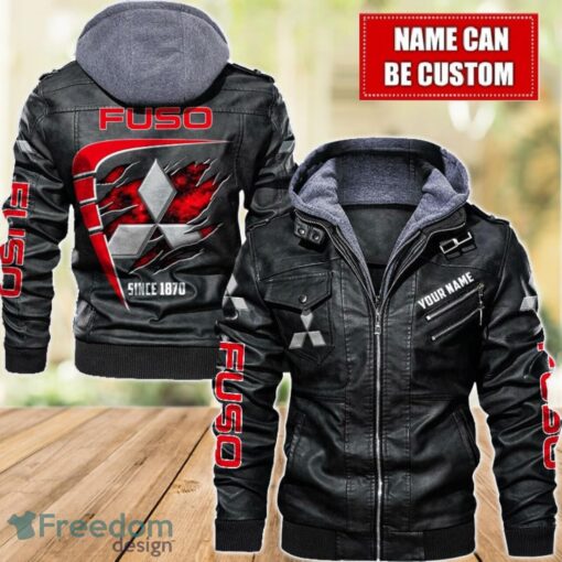 Mitsubishi Fuso 2D Leather Jacket For Men Custom Name Special Gift Ideas Product Photo 1