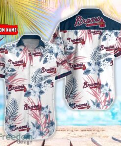 MLB Atlanta Braves Hawaiian Shirt Flower Baseball Aloha Shirt