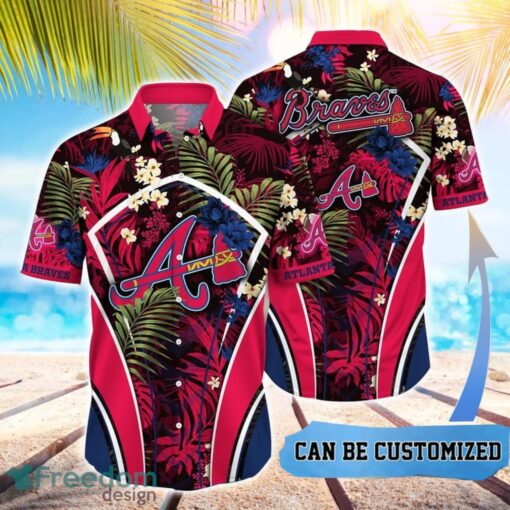 MLB Atlanta Braves Hawaiian Shirt Flower Summer Tropical Aloha Shirt Product Photo 1