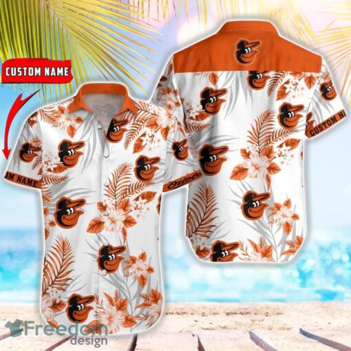 MLB Baltimore Orioles Hawaiian Shirt Flower Baseball Aloha Shirt Product Photo 1