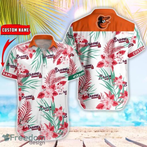 MLB Baltimore Orioles Hawaiian Shirt Flower Baseball Shirt For Fans Product Photo 1