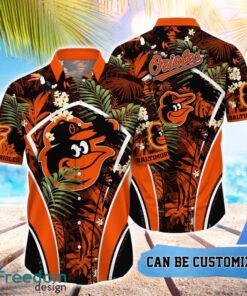 MLB Baltimore Orioles Hawaiian Shirt Flower Summer Tropical Aloha Shirt