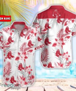 MLB Boston Red Sox Hawaiian Shirt Flower Baseball Aloha Shirt