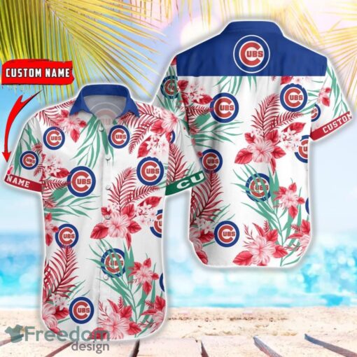 MLB Chicago Cubs Hawaiian Shirt Flower Baseball Shirt For Fans Product Photo 1