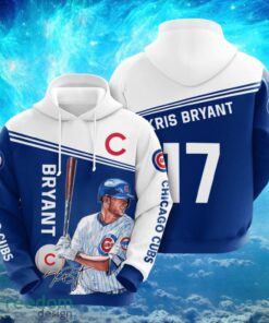 MLB Chicago Cubs Logo Design 17 Bryant Full Print Hoodie