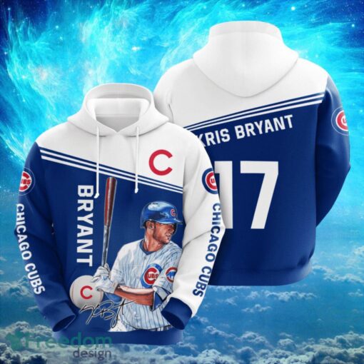 MLB Chicago Cubs Logo Design 17 Bryant Full Print Hoodie Product Photo 1