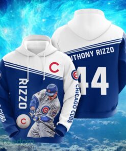 MLB Chicago Cubs Logo Design 44 Rizzo Full Print Hoodie Product Photo 1