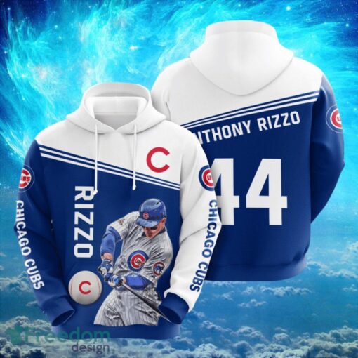 MLB Chicago Cubs Logo Design 44 Rizzo Full Print Hoodie Product Photo 1