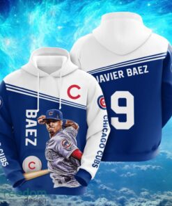 MLB Chicago Cubs Logo Design 9 Baez Full Print Hoodie