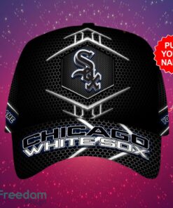 MLB Chicago White Sox Logo Design Honeycomb Pattern Custom Your Name Cap 3D Cap Product Photo 2