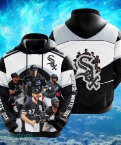 MLB Chicago White Sox Teams Logo Design Black White Hoodie Full Print Hoodie Product Photo 1