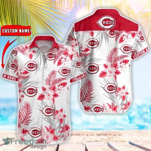 MLB Cincinnati Reds Hawaiian Shirt Flower Baseball Aloha Shirt Product Photo 1