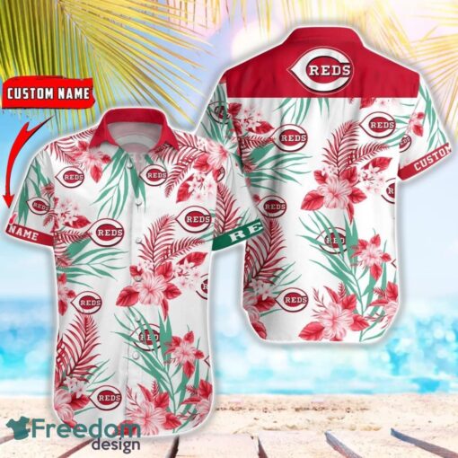 MLB Cincinnati Reds Hawaiian Shirt Flower Baseball Shirt For Fans Product Photo 1